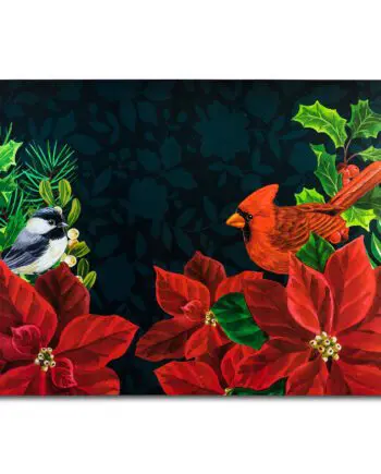 Birds in Poinsettia Placemat