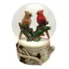 Cardinal Snow Globe with birch base