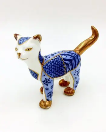 3.5" Porcelain Blue Kitten