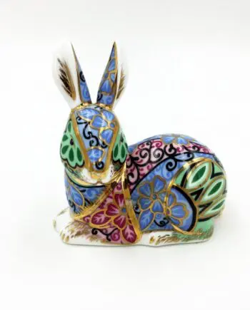 3" Porcelain Rabbit Sitting Figurine