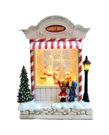 10" Santa's Workshop water lantern (snow globe)