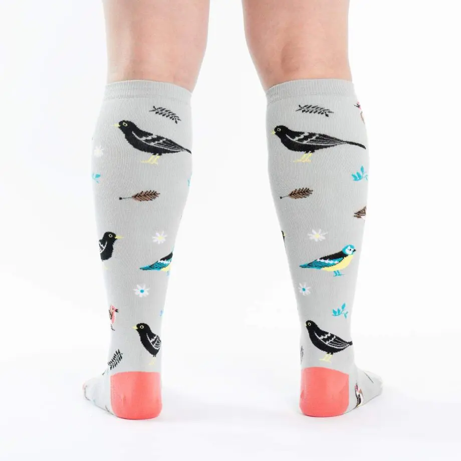 "Birds of a Feather" Women's Novelty Knee High Socks by Sock It To Me - Image 4