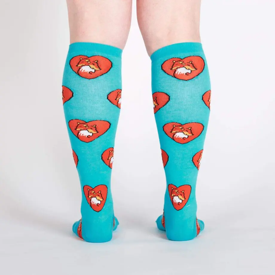 "Fox Love" Women's Novelty Knee High Socks by Sock It To Me - Image 4