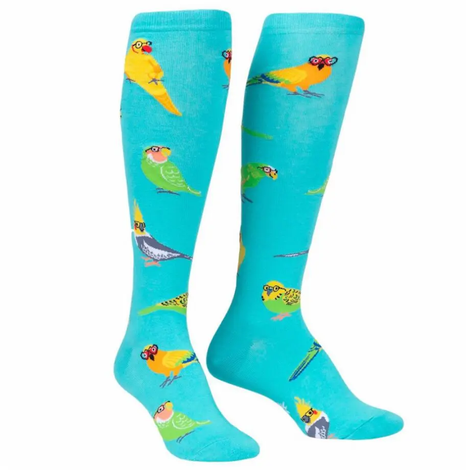 Pretty Birds design women's novelty knee high socks