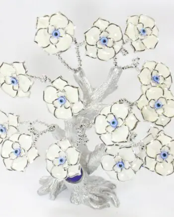 "White Chrysanthemums" Lucky Tree Flower Design