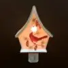 Porcelain Cardinal on Birdhouse Night Light