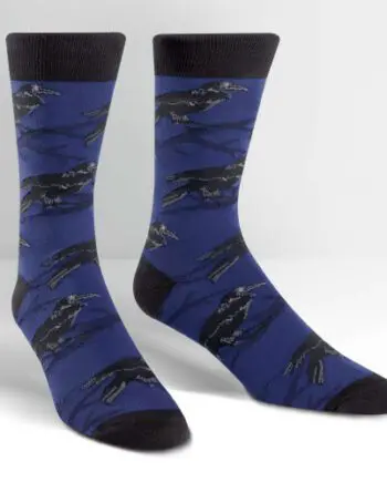 Raven design men's novelty crew socks