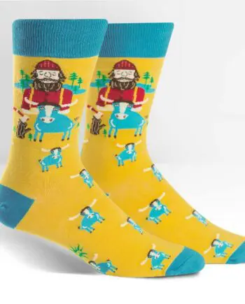 Paul Bunyan design men's novelty crew socks