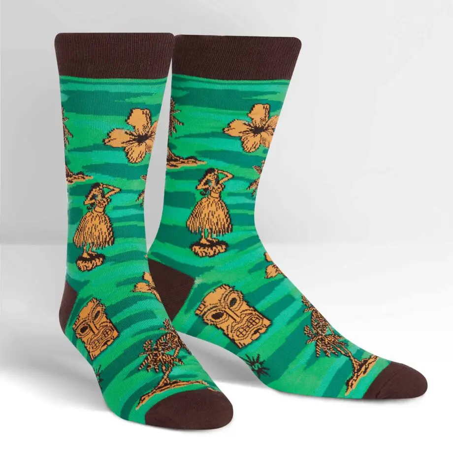 Tike Toes design men's novelty crew socks