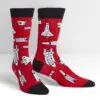 Space Craft design men's novelty crew socks