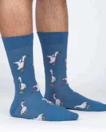 Spruced Up Goose Men's novelty crew socks