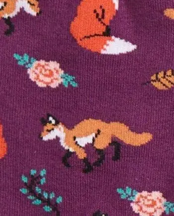 Fox Trot design women's novelty crew socks