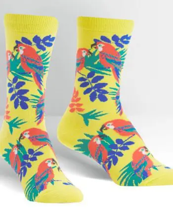 Parrot-dise women's novelty crew socks