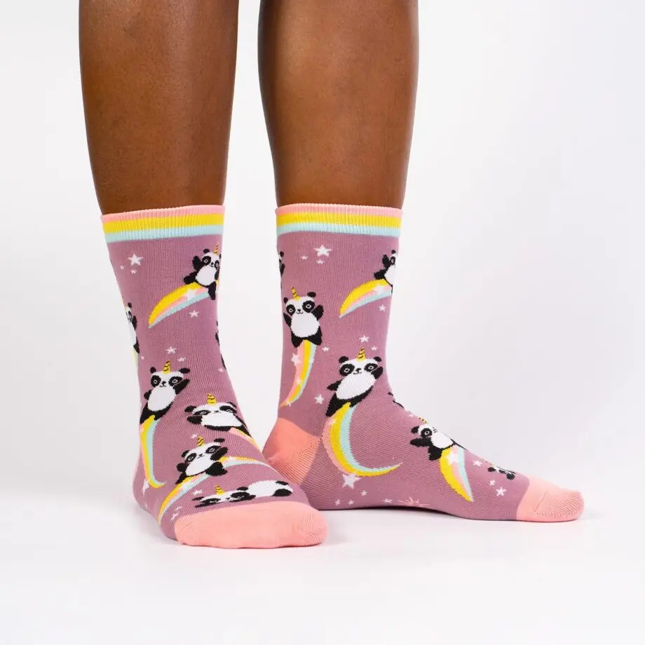 Pandacorn women's novelty crew socks