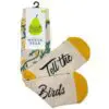 "Tell the Birds" Unisex Novelty Crew Socks by Woven Pear