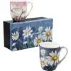 "Morning Flowers" Fine Bone China Mugs -Set of 2