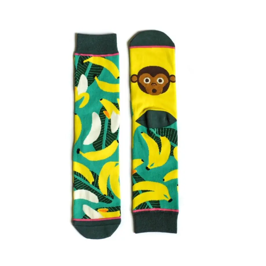 "Monkey Business" Unisex Novelty Crew Socks by Woven Pear