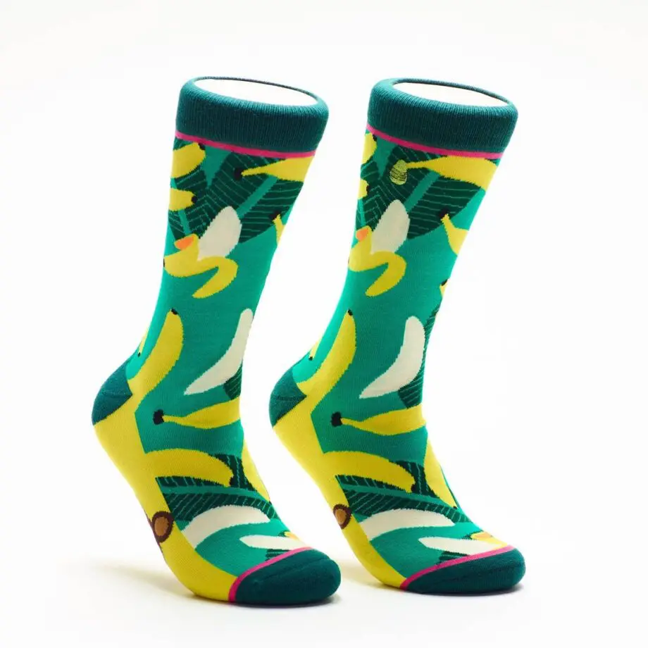 "Monkey Faces" Unisex Novelty Crew Socks by Woven Pear