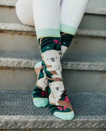 "Over Koala-fied" Unisex Novelty Crew Socks by Woven Pear