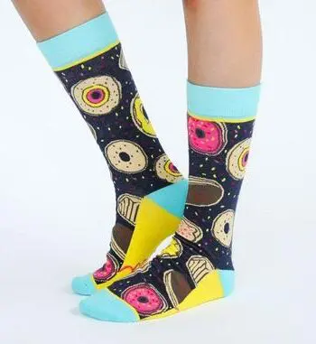 "Mmm Donuts" Unisex Novelty Crew Socks by Woven Pear