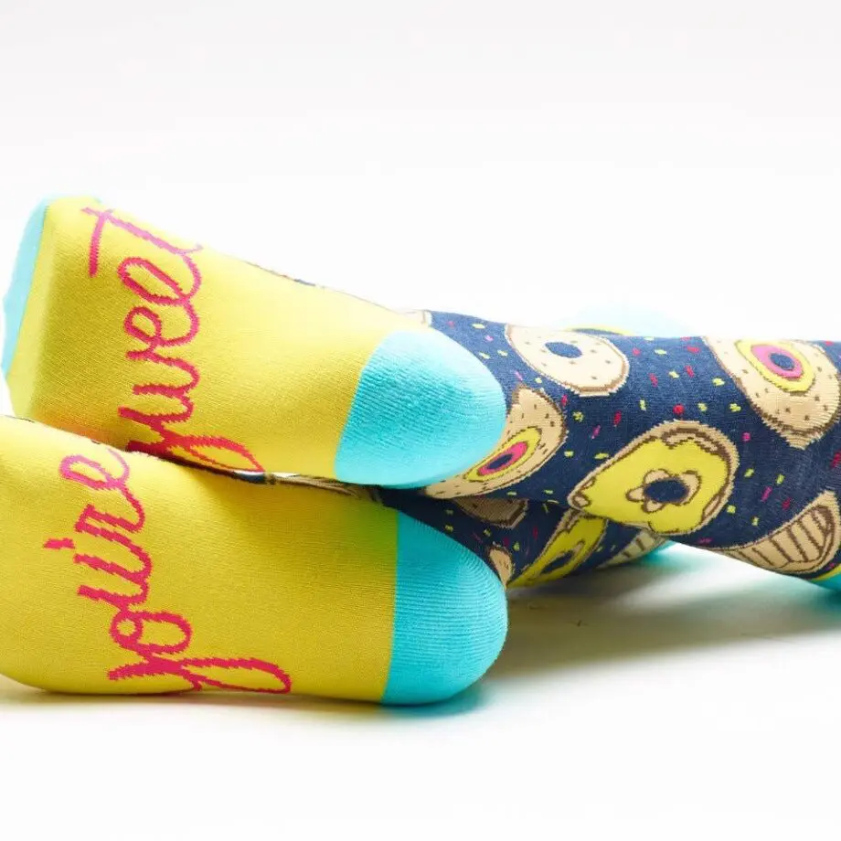 "Mmm Donuts" Unisex Novelty Crew Socks by Woven Pear - Image 6