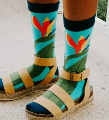 "Bird of Paradise" Unisex Novelty Crew Socks by Woven Pear