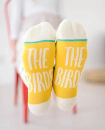 "Hummingbirds" Unisex Novelty Crew Socks by Woven Pear