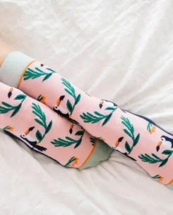 "Toucan Tango" Unisex Novelty Crew Socks by Woven Pear