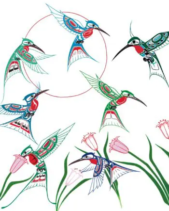 "The Gathering" (Hummingbirds) Luncheon Napkins by Artist Richard Shorty