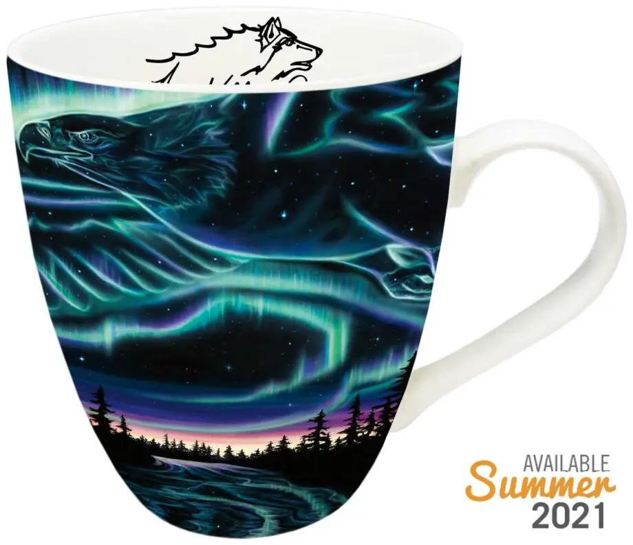 "Sky Dance – Eagles Over The Sky" 18 oz. Signature Mug by Artist Amy Keller-Rempp