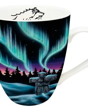 "Sky Dance – Inukshuk" 18 oz. Signature Mug by Artist Amy Keller-Rempp