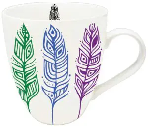 "Pride Feathers" 18 oz. Signature Mug by Artist Patrick Hunter