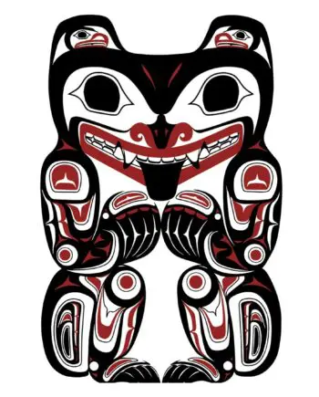 Haida Grizzly Bear Trivet by Clarence Mills Indigenous Art