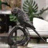 8.3" Black Parrot Design Table Decor