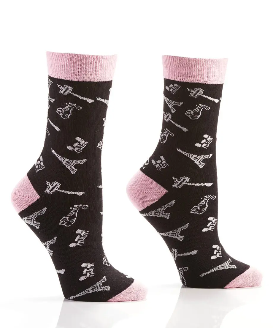 Paris Women's Novelty Crew Socks by Yo Sox