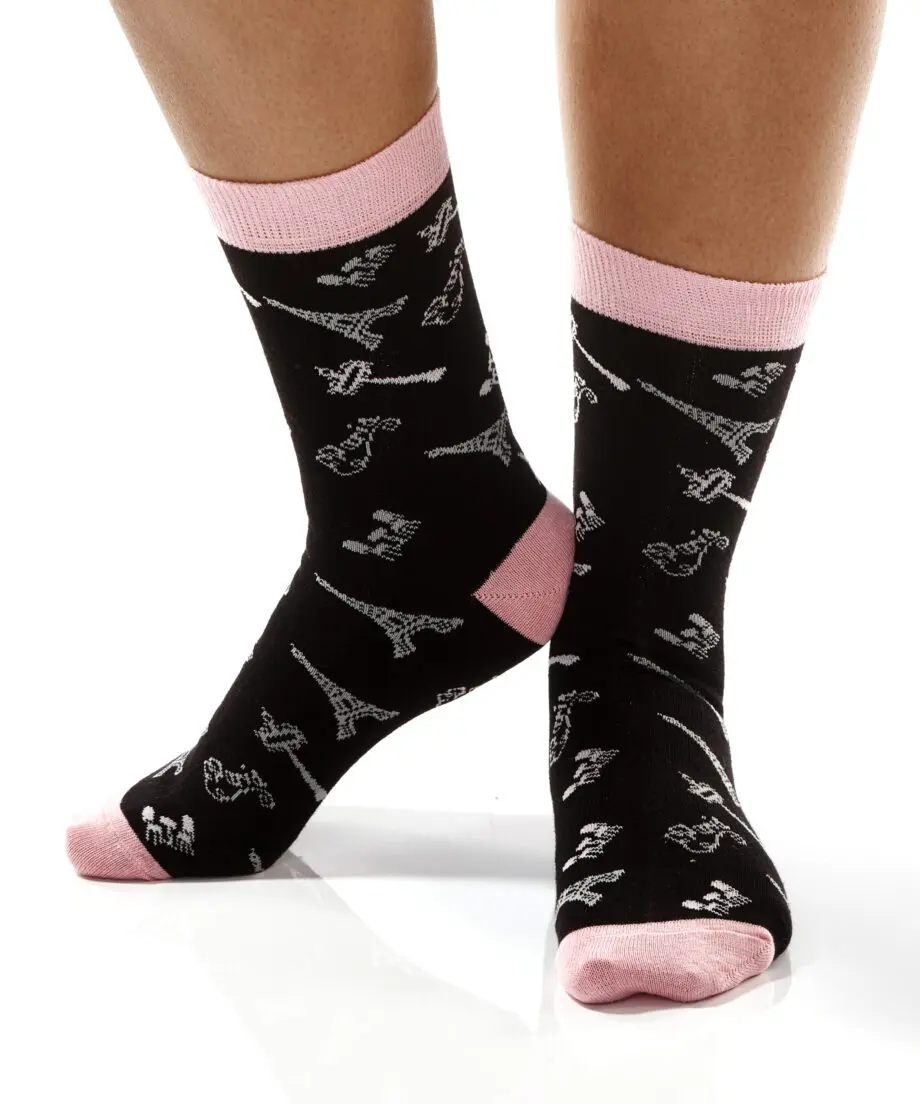 Paris Women's Novelty Crew Socks by Yo Sox