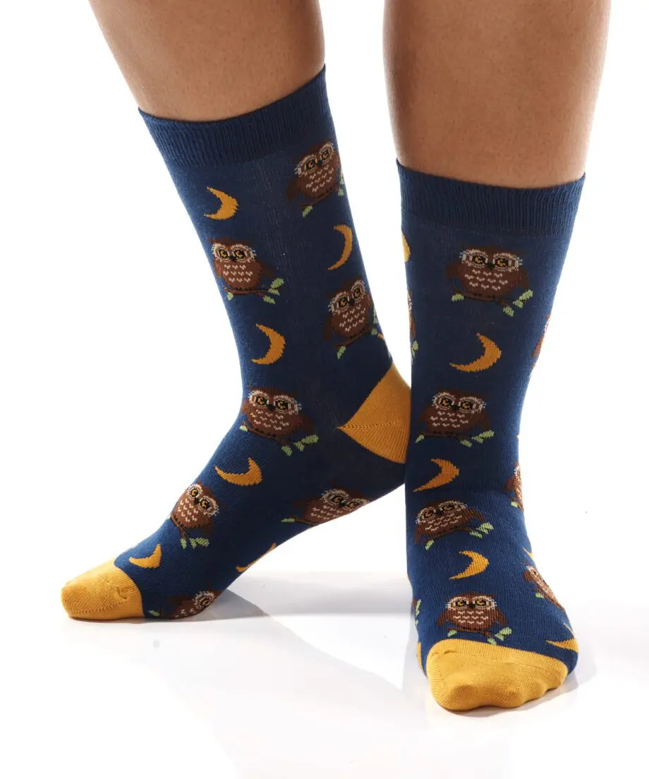 Night Owl Women's Novelty Crew Socks by Yo Sox