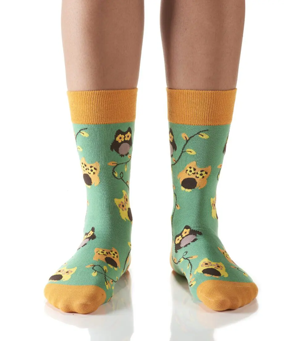 "Owl Power" Women's Novelty Crew Socks