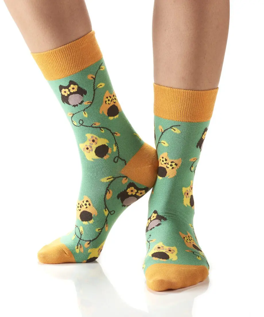 "Owl Power" Women's Novelty Crew Socks