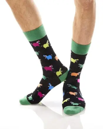 "Hangry Hippo" Men's Novelty Crew Socks by Yo Sox