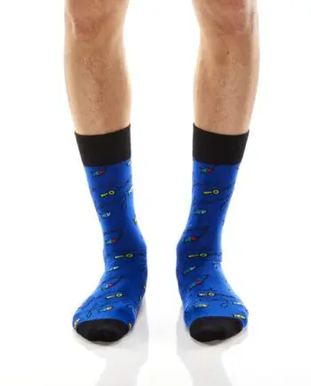 "Gone Fishing" Men's Novelty Crew Socks by Yo Sox