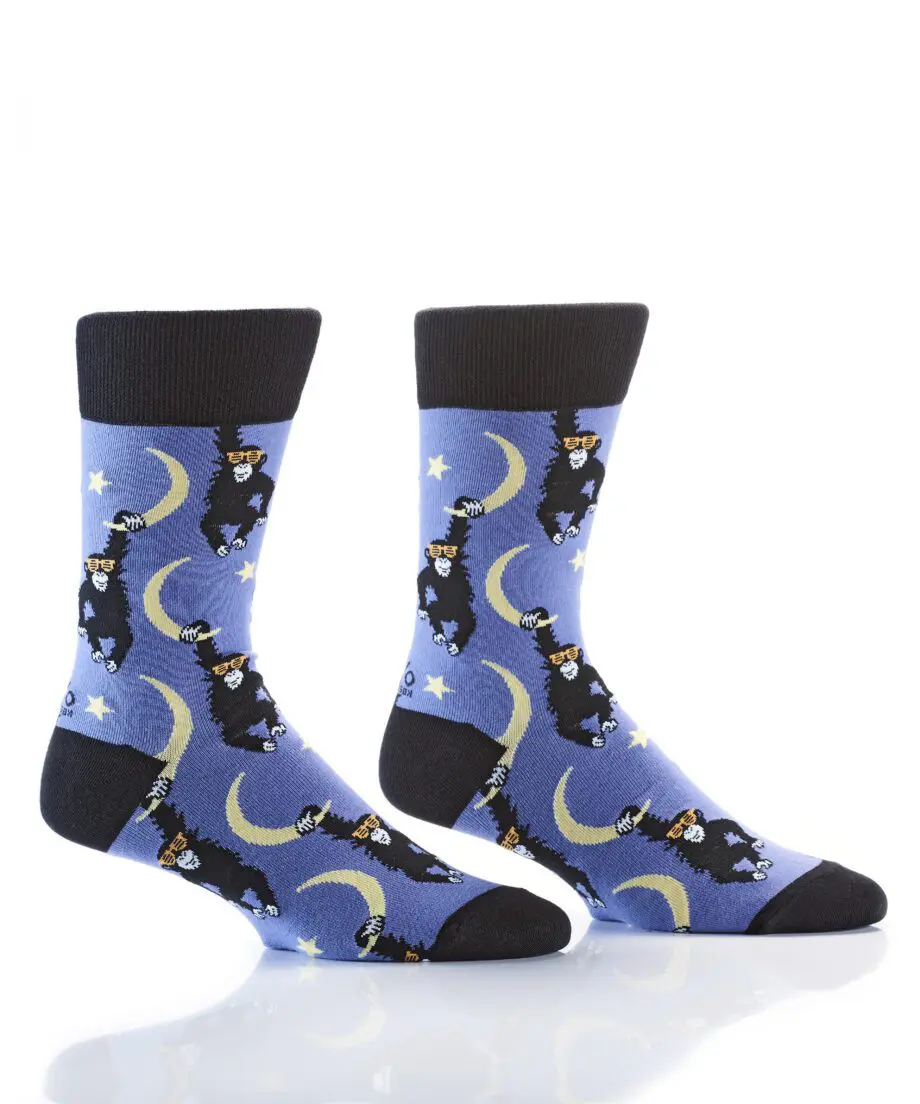 Space Monkey Men's Novelty Crew Socks by Yo Sox