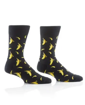 "Banana Mania" Men's Novelty Crew Socks by Yo Sox