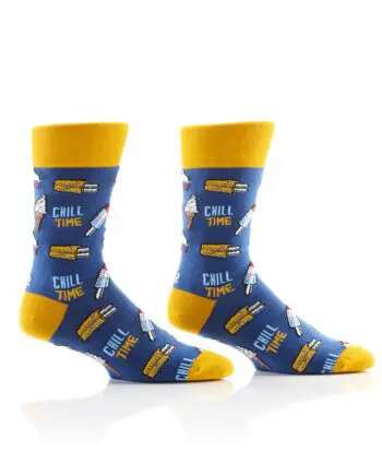 Chill Time Men's Novelty Crew Socks by Yo Sox