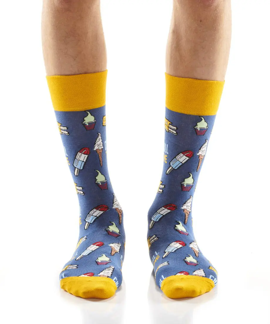 Chill Time Men's Novelty Crew Socks by Yo Sox