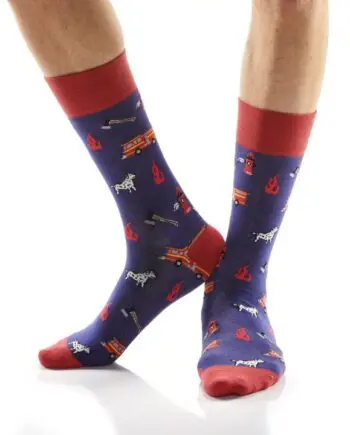 "Fire Fighter" Men's Novelty Crew Socks by Yo Sox