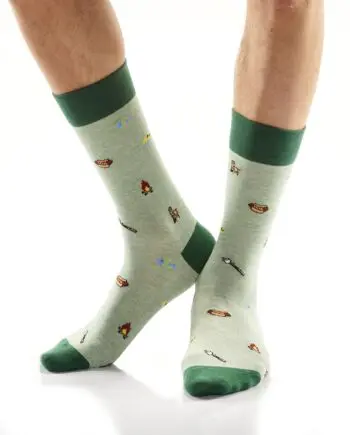 "Cottage Day" Men's Novelty Crew Socks by Yo Sox