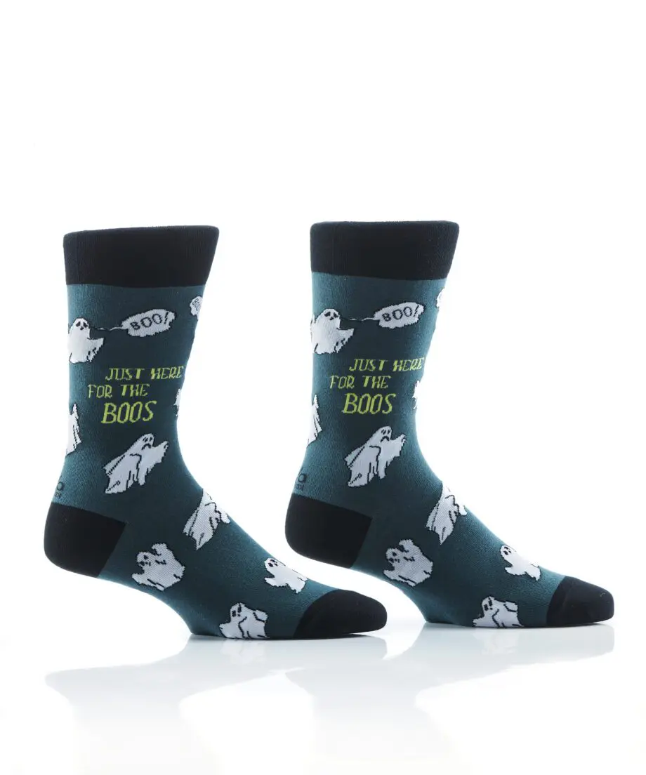 "Just Here For The Boos" Men's Novelty Crew Socks