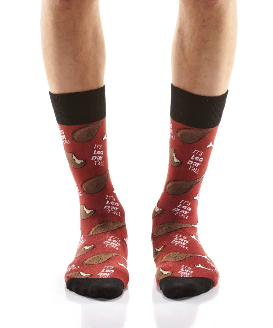 "Leg Day" Men's Novelty Crew Socks by Yo Sox