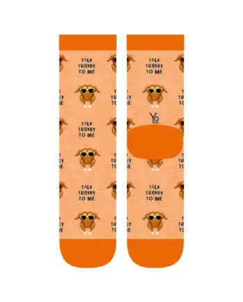 "Let's Talk Turkey" Women's Novelty Crew Socks by Yo Sox